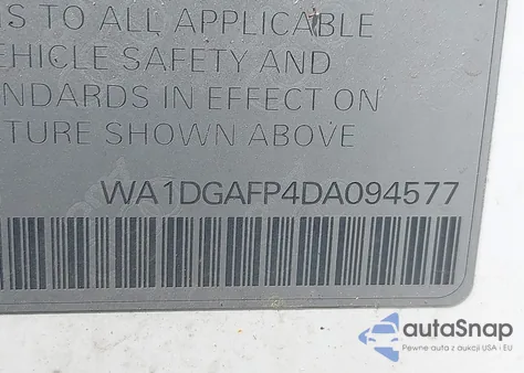 2013 Audi Q5 3.0T Premium Plus z USA, uszkodzony, nr VIN WA1DGAFP4DA094577